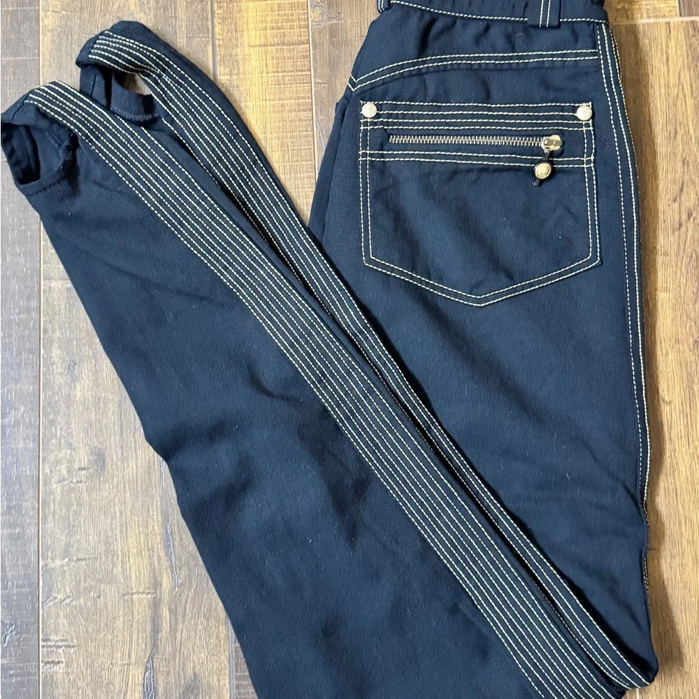 ✅SALE “Versace Couture” Slim Fit Black Jeans Italy Size: 26”